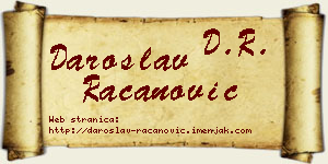 Daroslav Račanović vizit kartica